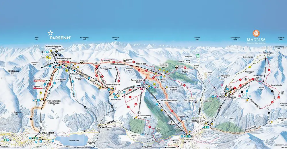 Davos-Klosters karta